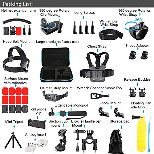 image for A Artman Artman Upgraded Action Camera Accessories Kit 60-in-1 Compati