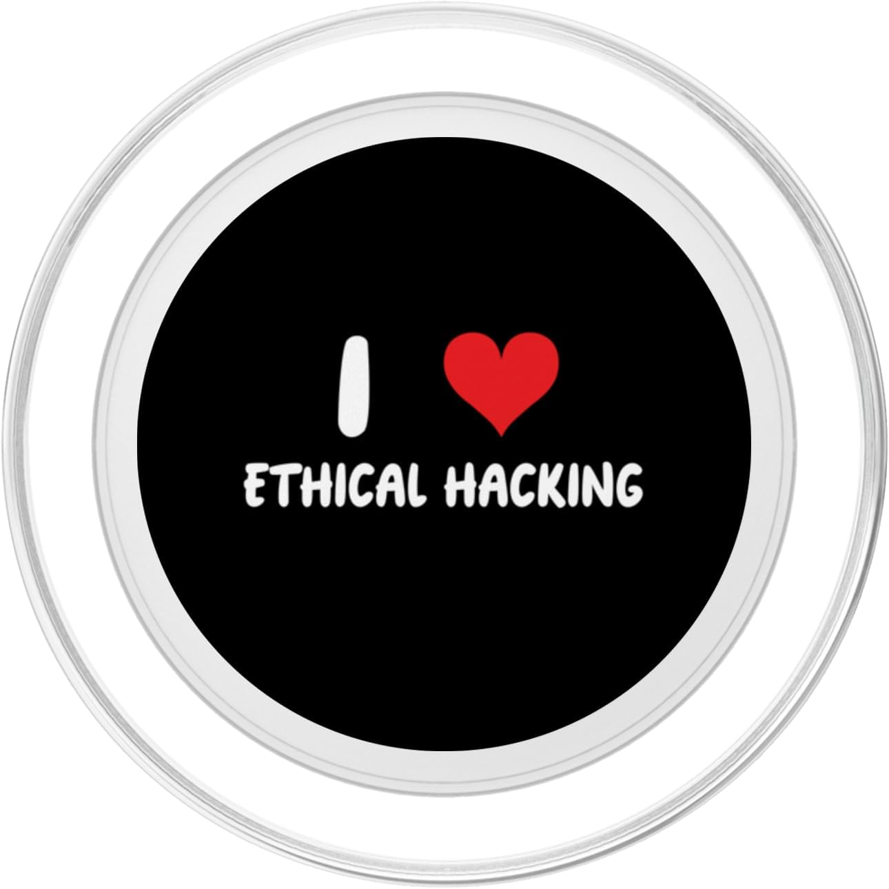 I Love Ethical Hacking - Heart - Hack Hacker IT Tech Coding PopSockets MagSafe PopGrip for iPhone