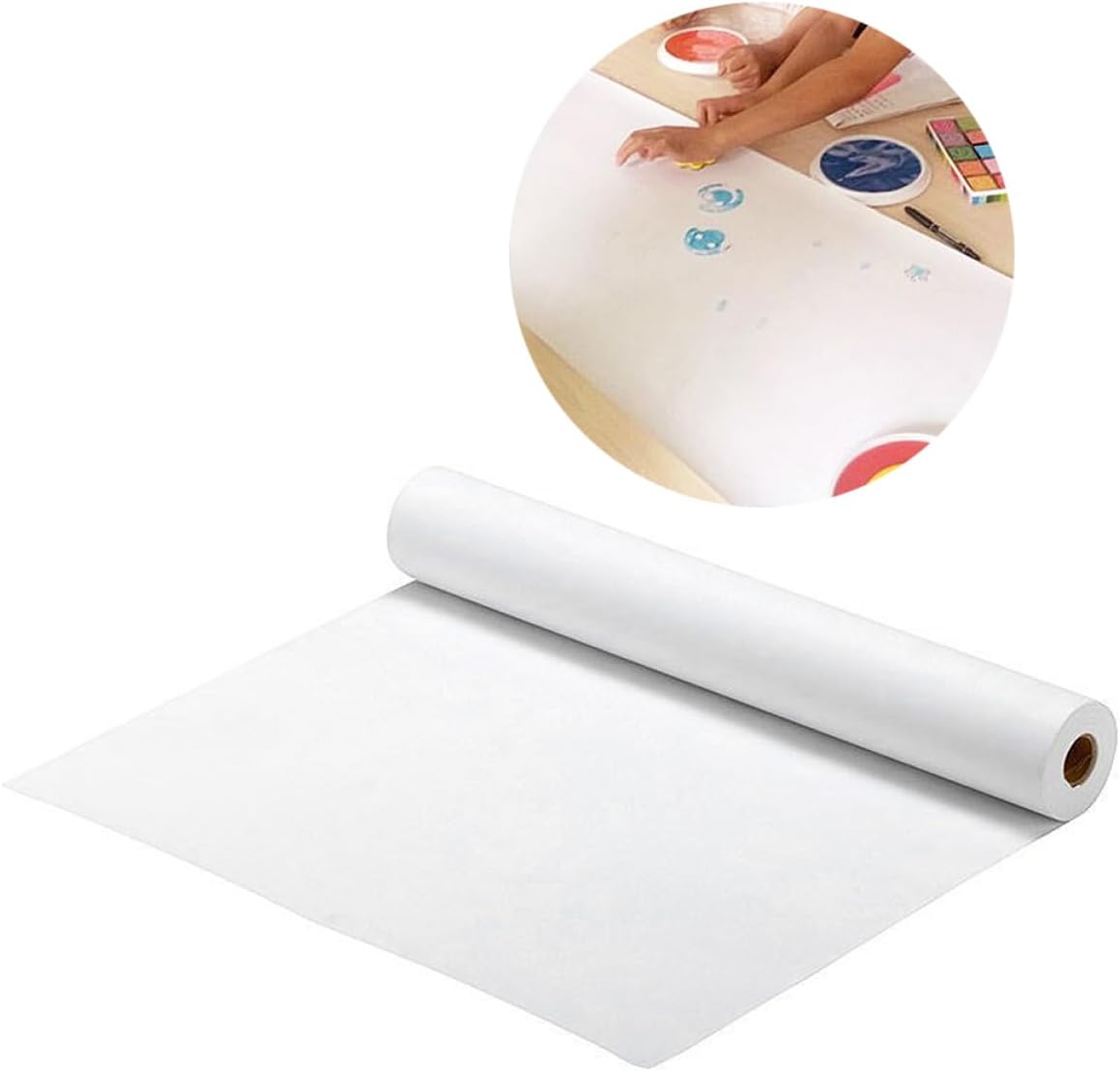 SEWOART 3 Pack Boys and Girls Drawing Rolls White Blank Sketch Paper 44.5cm x 5m Paper for Preschool Art Projects