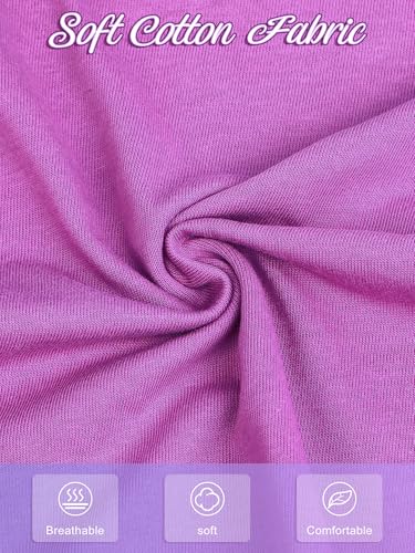 3 Pack Toddler Girl Cotton Shirts Short Sleeve T Shirts Crew Neck Solid Plain Summer Basic Tees for Kids 3-6Y2