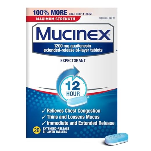 Mucinex Maximum Strength 12 Hour Chest Congestion Expectorant Relief Tablets, 1200 mg, 28 Count, Thins & Loosens Mucus