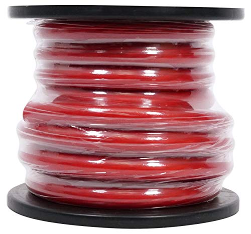 Rockville 0 Gauge Red Power and Ground Wire Spool #TOP26