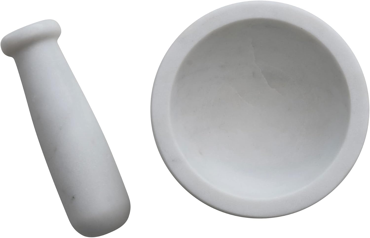 Creative Co-Op Marble Mortar and Pestle, White