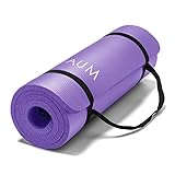 AUM High Density HD Foam Tech Yoga Exercise Mat - 72' x 24' x 1/2' - Purple