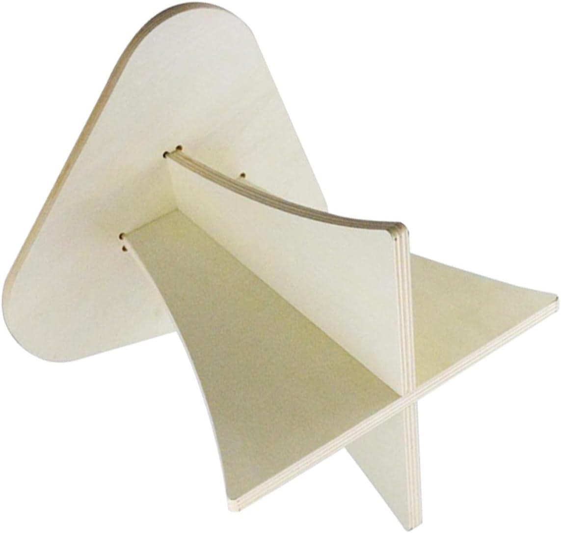 Solid Wood Plant Stand and Rustic Wooden Stool for Indoor Outdoor Flowerpot Display, Small Assembled Wood Pedestal Base with Mortise Tenon Joinery for Potted Plants and Decorative