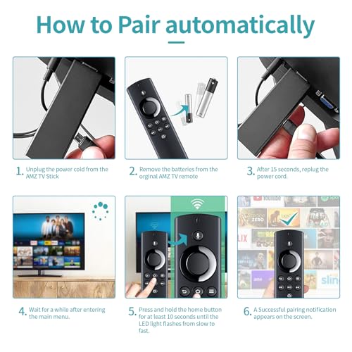 Controle remoto de substituição H69A73 com Alexa Voice compatível com AMZ TV Stick Lite 1ª geração (