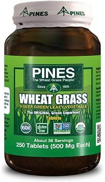 Pines International Wheat Grass - 500 mg - 250 Tablets