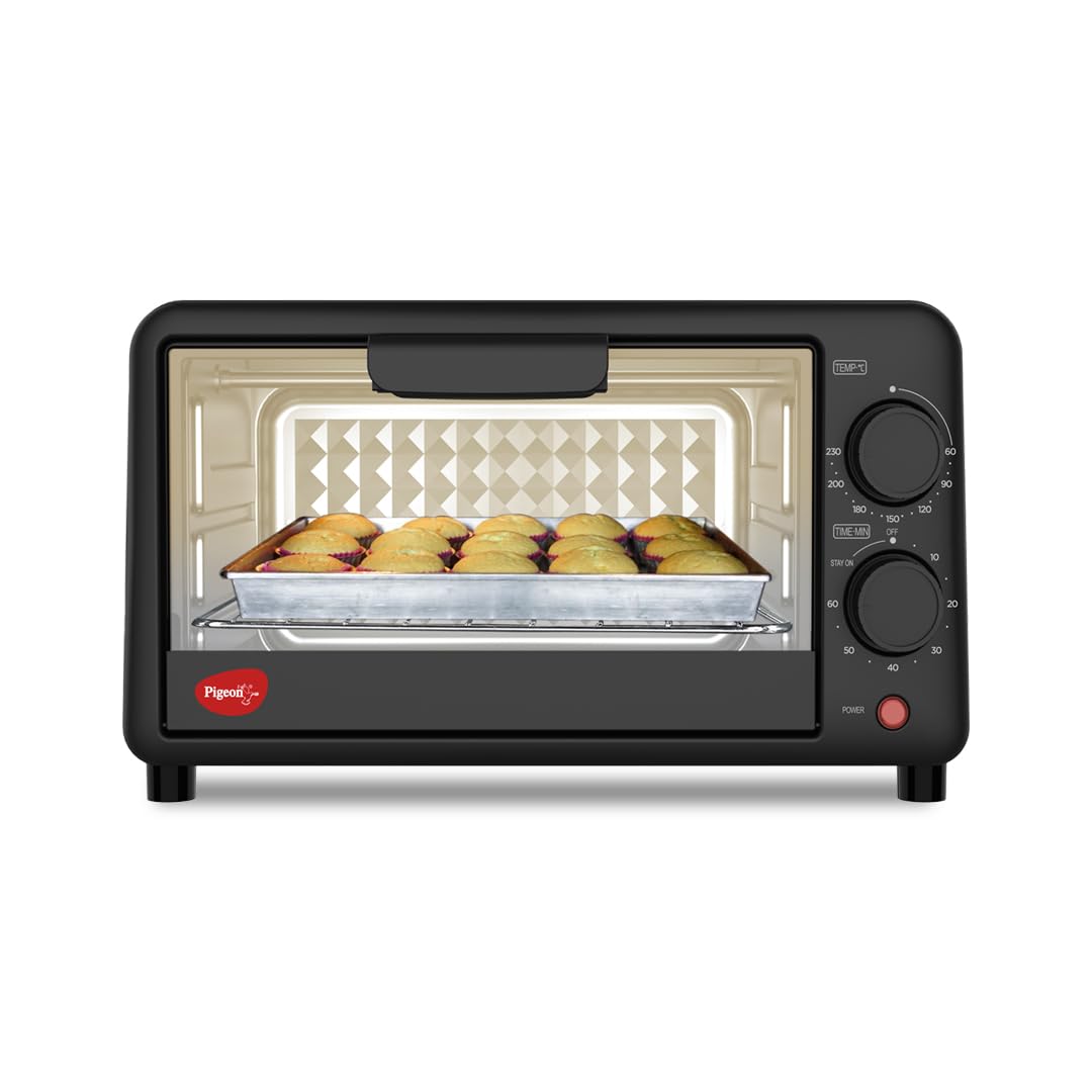 Pigeon Oven Toaster Grill (12381) 9 Liters OTG Without Rotisserie for Oven Toaster and Grill for Grilling and Baking Cakes (Grey) Pigeon Oven Toaster Grill (12381) 9 Liters OTG Without Rotisserie for Oven Toaster and Grill for Grilling and Baking Cakes (Grey)