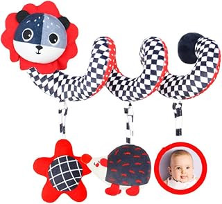 Car Seat Toys For Infants Baby 0-6 Months Newborn Toys, Stroller Toys Accessoire Bebe Toy Take Along Play Activity Spiral Travel Toy Black And White High Contrast Stop Crying Baby Toys For Crib Gift