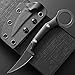 Ccanku C1150 Fixed Blade Knife D2 Steel Blade G10 Handle Claw Knife for Outdoor EDC Tool Camping Hiking(Black)