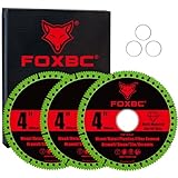 FOXBC 4 Inch Indestructible Multi-Material Cut Off Disc for Angle Grinders, 7/8