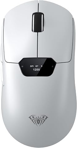 Aula SC390 PAW3311 Sensör 20000 DPI 1000Hz Kablolu ve Kablosuz Gaming Oyuncu Mouse Beyaz