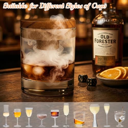 RoseFlower Cocktail Smoker Set, Nostalgie Smoker Set für Whiskey, Getränke, Bourbon, Steak, Fisch und Käse – Infundierter Rauch für Getränk und Essen –Haus/Garten/Grill - Vatertagsgeschenk #3