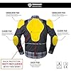 Tornado Impact Men’s Lined Motorcycle Shirt – CE Level 2 Armored Flannel Jacket – Water-Resistant Aramid Protection – Stylish Biker Riding Shirt (UK, Alpha, XXL, Regular, Regular, Grey-Black) #4