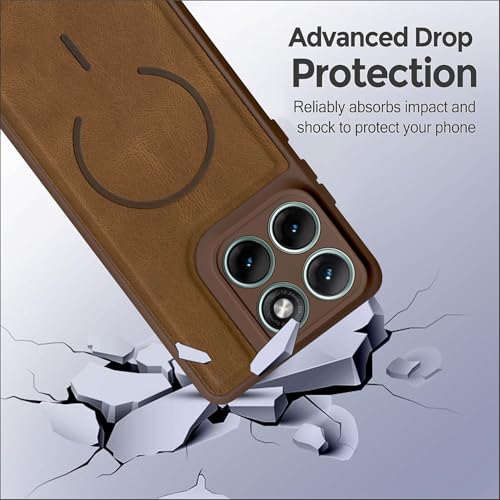 Image of SBMS Back Cover for Motorola Edge 70 Fusion 5G | Ultra Slim Soft Rubberised Hard Case | Oil Feel Soft Leather Back | Mag-Safe Design (Mag-Safe Not Support) | Camera Protection Edge 70 Fusion (Brown)