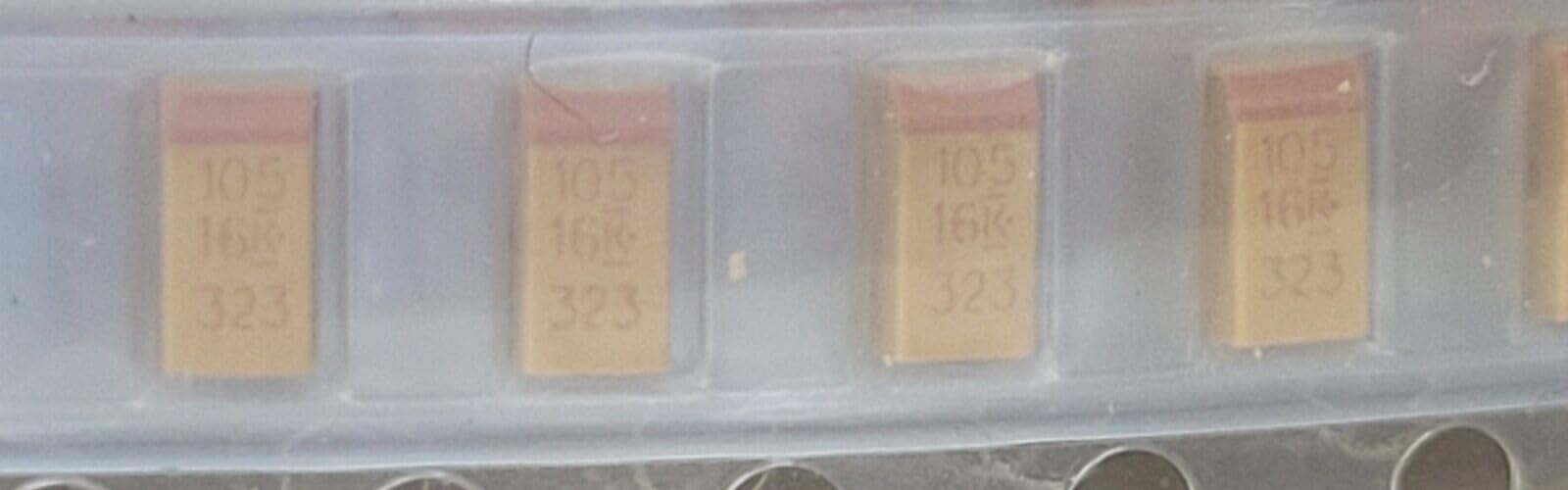 (10 PC) T491A105M016AT KEMET Compatible with Cap TANT 1UF 20% 16V 1206