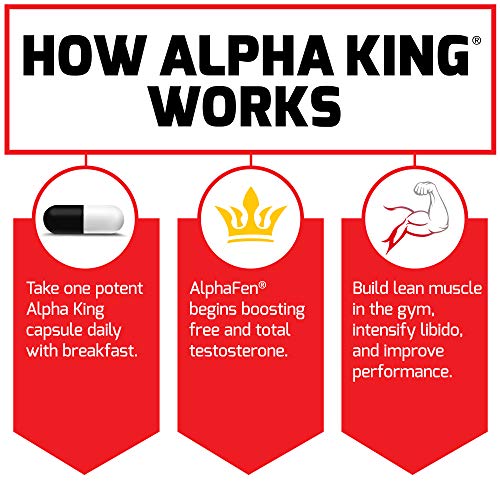 Force Factor Alpha King Testosterone Booster, Increase Passion And Drive, Build Lean Muscle, And Improve Performance - 30 Count #TOP8