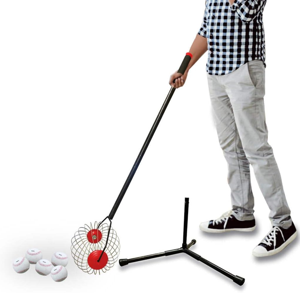 Heater Sports Ball Vacuum – Durable Baseball and Softball Retriever with Rolling Basket, Doubles as Ball Container for Easy Access During Training | Quick Ball Collection, Eliminates Bending Over