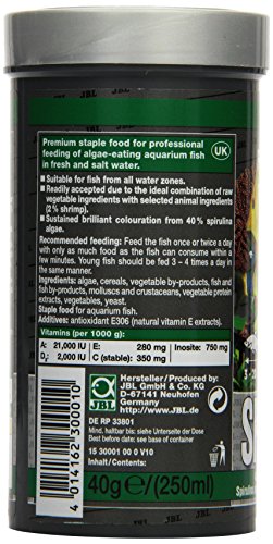Ração Para Peixes Jbl Spirulina 250ml 40g Jbl Para Peixes