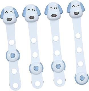 4pcs Baby Proofing Cabinet Locks with 90 Degree Rotation | ABS Construction, Open and Detach Dual Design, for Doors and Refrigerators, Finger Pinch Protection