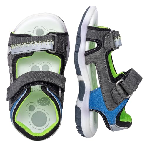 Sandales garçon Chicco à double scratch chaussures d été bleues - 2