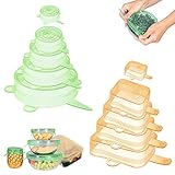 Silicone Stretch Lids Food Covers Rectangle Silicone Lids for Bowls Dishes 10 Pack