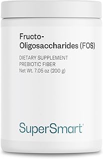 Supersmart Fructo Oligosaccharides Powder (Prebiotics FOS) - Oligofructose Inulin - Fiber Supplement | Non-GMO & Gluten Free - 200 g