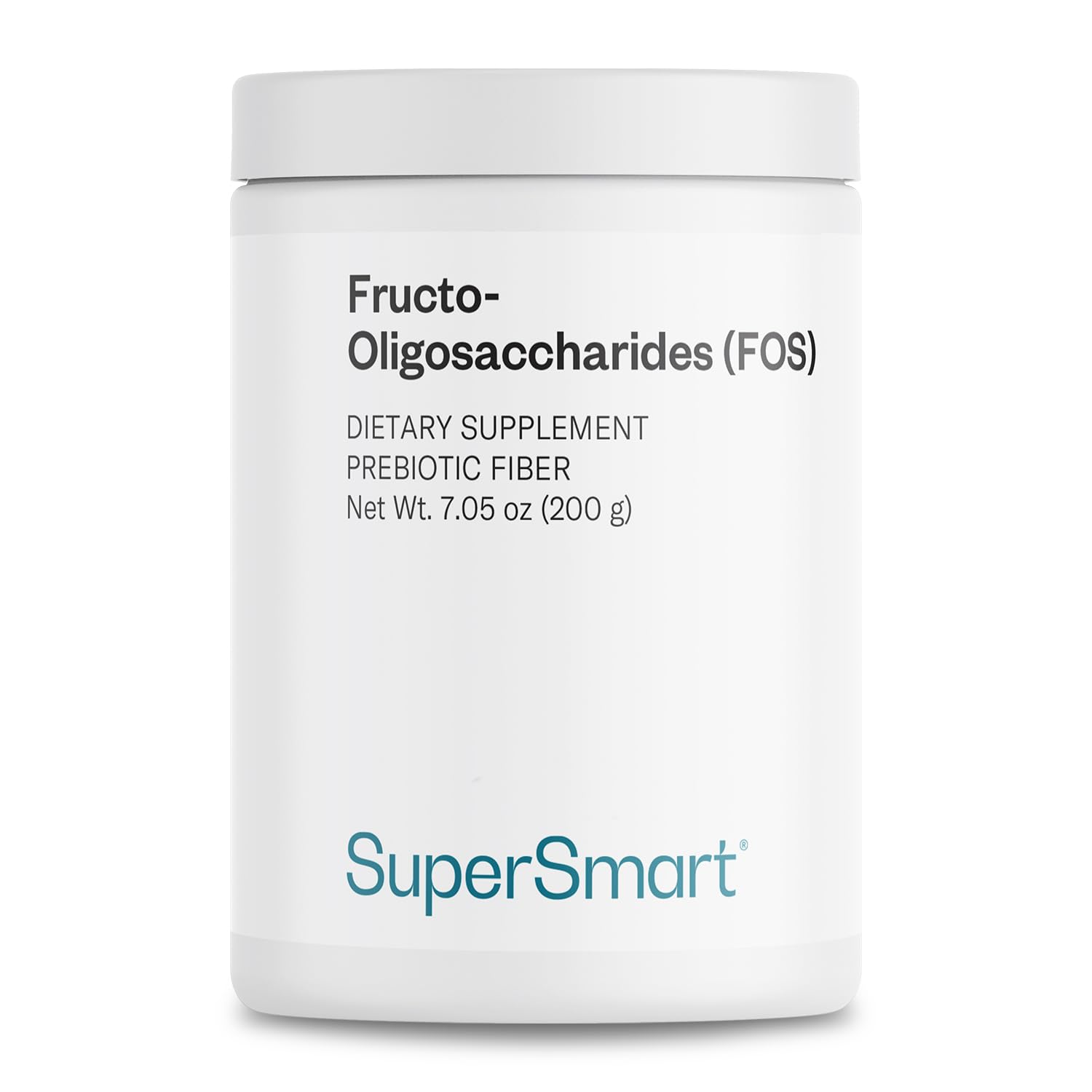 Supersmart - Fructo Oligosaccharides Powder (Prebiotics FOS) - Oligofructose Inulin - Fiber Supplement - Intestinal Flora & Gut Health - Digestive Support | Non-GMO & Gluten Free - 200 g