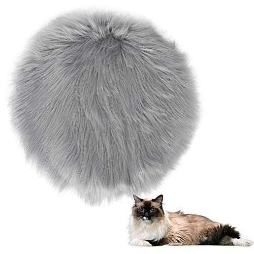 Semme Electric Plush Heating Pad for Small Pets Cat Blanket with Constant Temperature USB Interface (Faux Mink Gray)