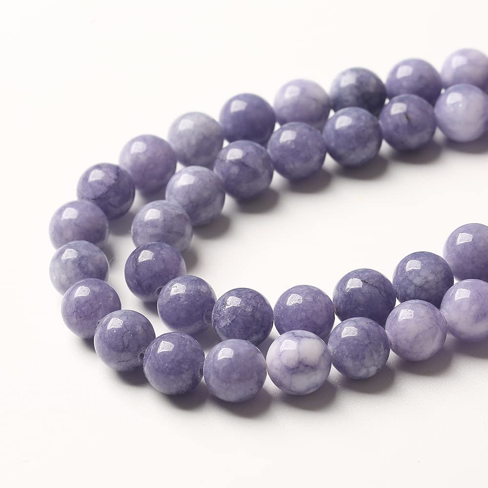 6mm 60pcs Natural Purple Angelite Stone Beads Lavender Gemstone Round Loose Beads for Jewelry Making DIY Bracelet Necklace Earrings - Image 5