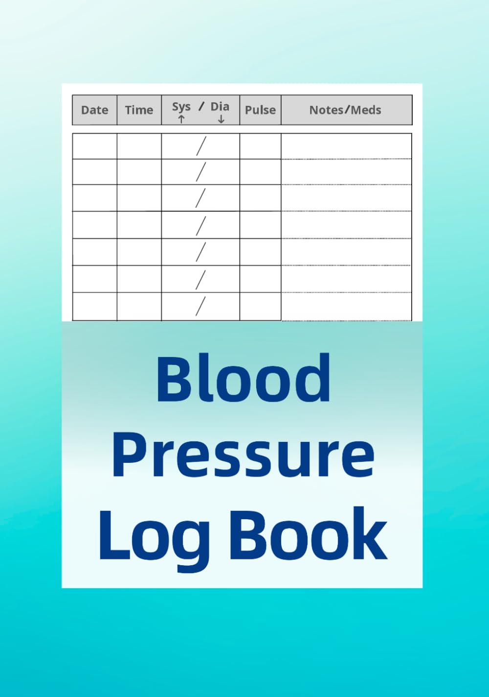 Blood Pressure Log Book:: Easy Daily BP Diary for use with a home Blood Pressure monitor