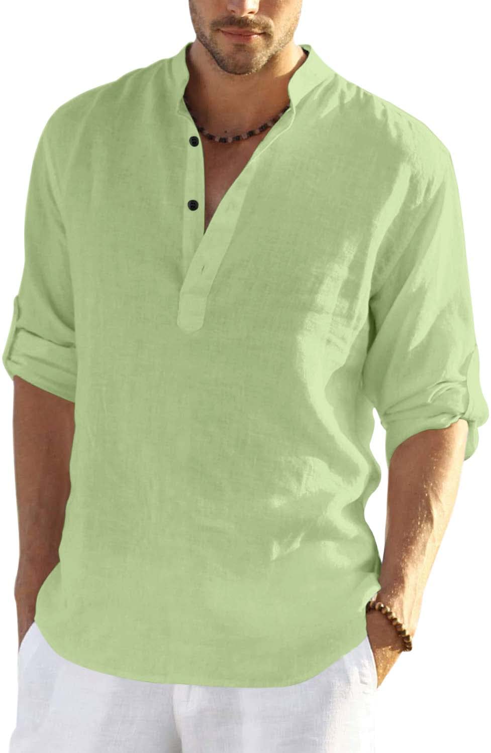 Men's Cotton Blend Casual Kurta Shirt, Regular fit Full Sleeve Short Straight Kurta Shirt for Men-image-24