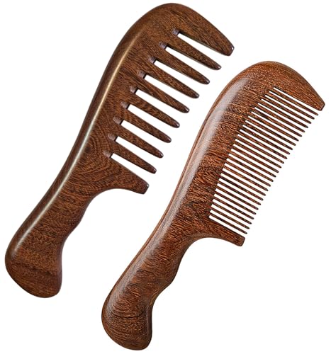 Set de 2 Peines de Madera Antiestáticos Sandalwood miniatura 1