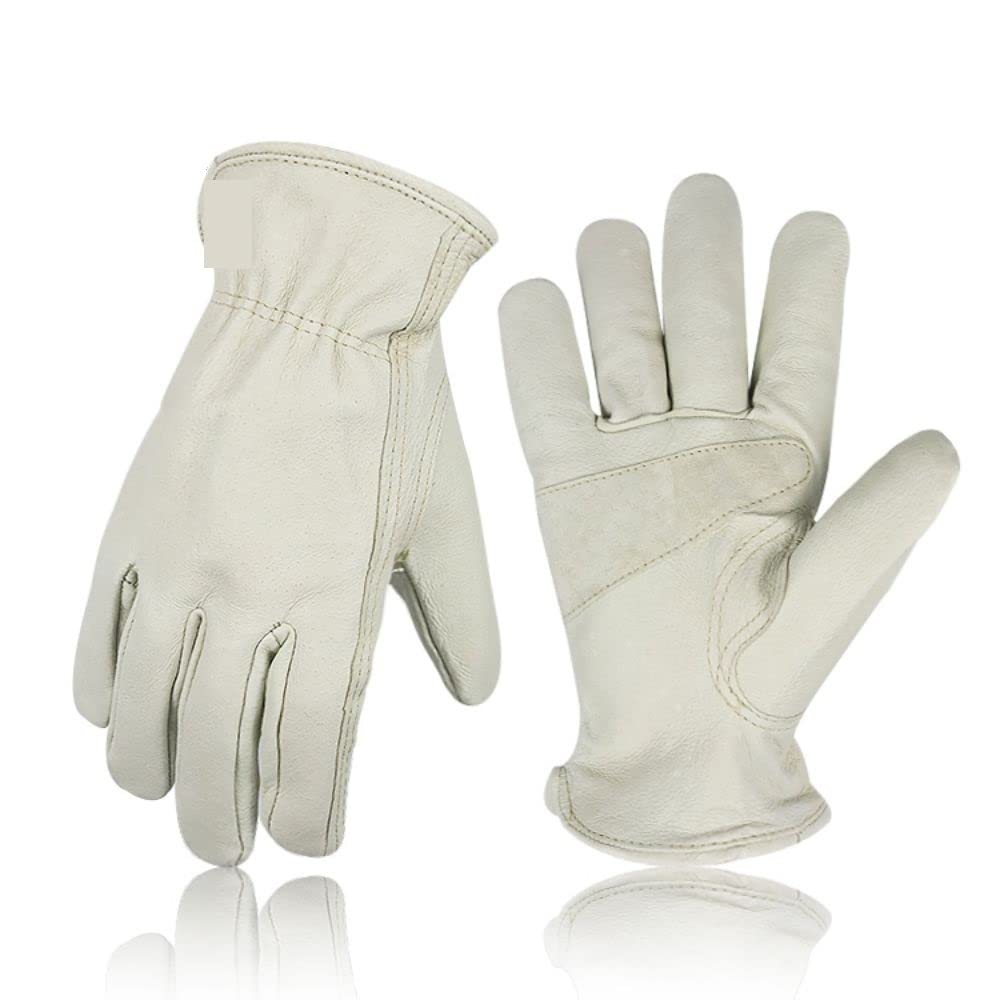 Gants de randonnée en cuir Gants de travail mécanicien Gants de conduite à froid (M)