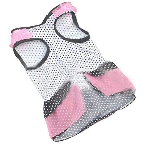 Vestido de saia para cachorro cachorro vestido de moda para animais de estimação ponto princesa roup