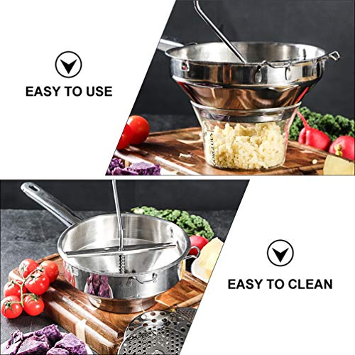 Kartoffelstampfer, große Kartoffelpresse, Reispresse for Kartoffelpüree, robuster Kartoffelstampfer und Reispresse aus Edelstahl, Küchenwerkzeug, Presse und Maische for perfektes Kartoffelpüree