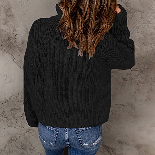 Sweater De Gola Alta Feminino Meio De Colarinho Aberto De Colarinho De Colarinho De Zíper.