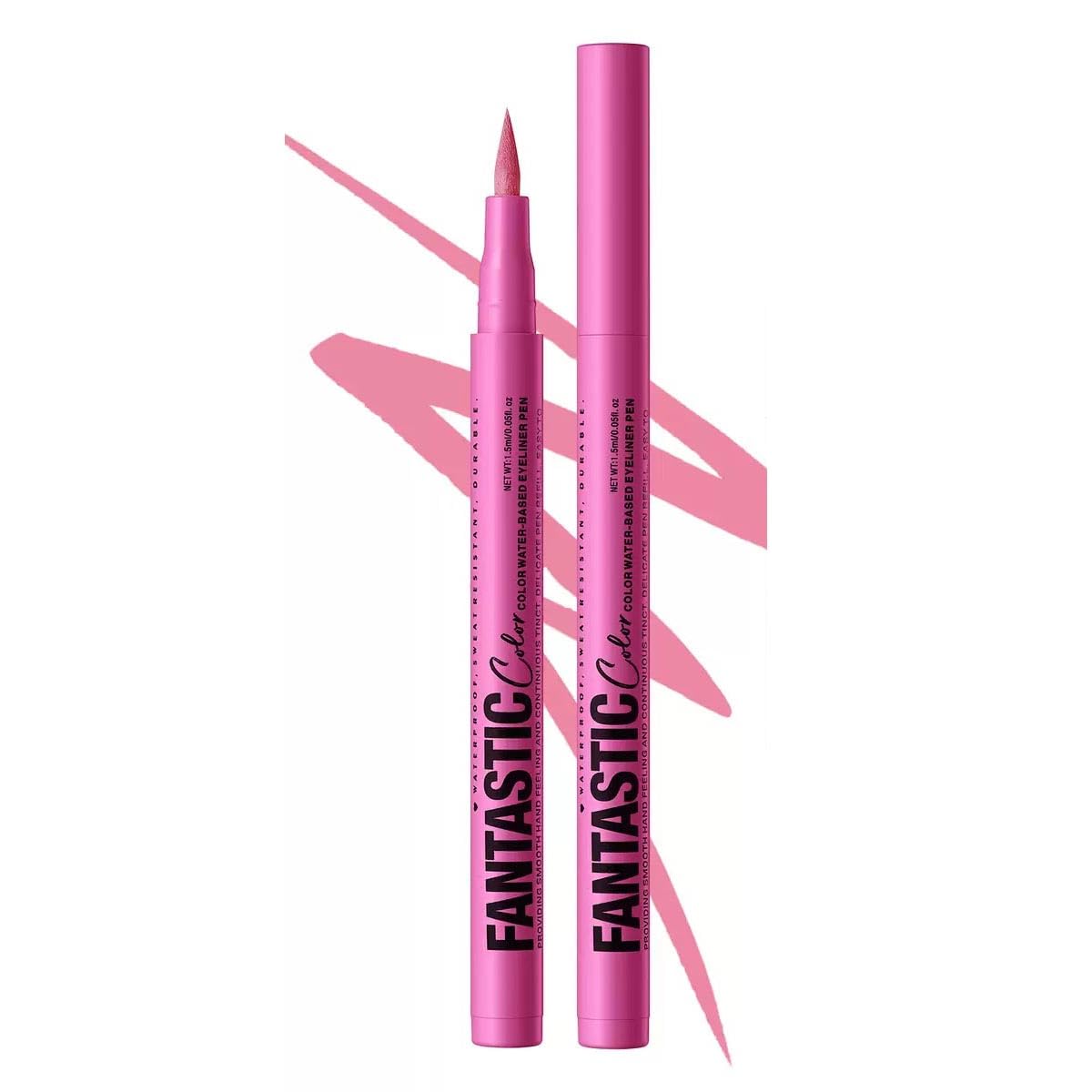 Pink Liquid Eyeliner Waterproof Long Wear Hot Pink Eyeliner Hypoallergenic Smudgeproof Pink Eyeliner Pencil (04#) 04# Pink