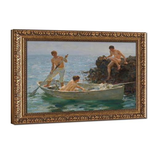 Impression sur toile Henry Scott Tuke The Bathing Cove bureau cadre