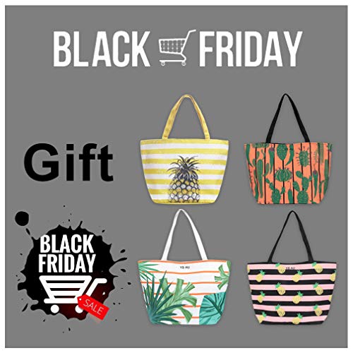 YS·AU Reusable Canvas Shopping Bags Grocery Tote Beach Bags Ripstop Reusable Gift Bags Travel Washable Foldable Durable Lightweight Eco Friendly - Image 2