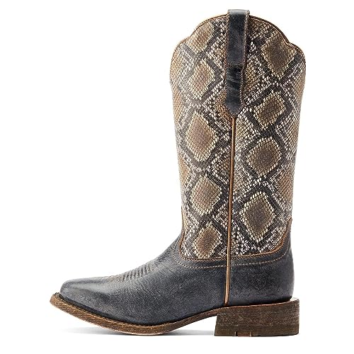 Ariat Womens Frontier Farrah Square Toe Casual Boots Mid Calf Low Heel 1-2" - Brown, Green4