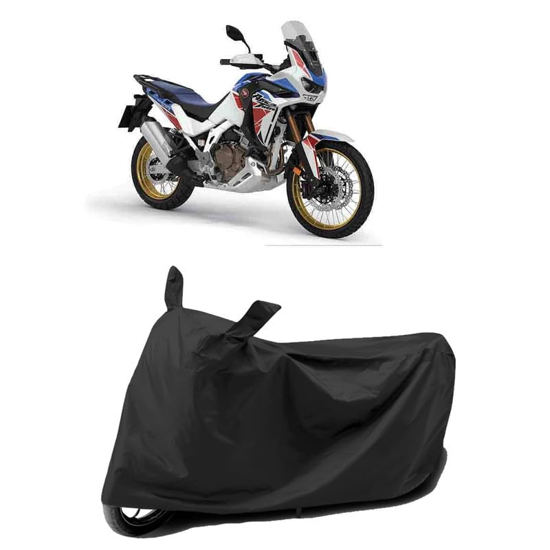 MITHILA MART Bike Body Cover Compatible with Africa Twin DCT Protect from Scretch Dustproof UV-Rays Birds Dropping Accesseries for All Model & All Verieants -Black Color