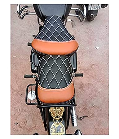 Pure Biking Diamond Cut Design Stylish Seat Cover Compatible with RE Classic 350/500cc 2012 to 2020