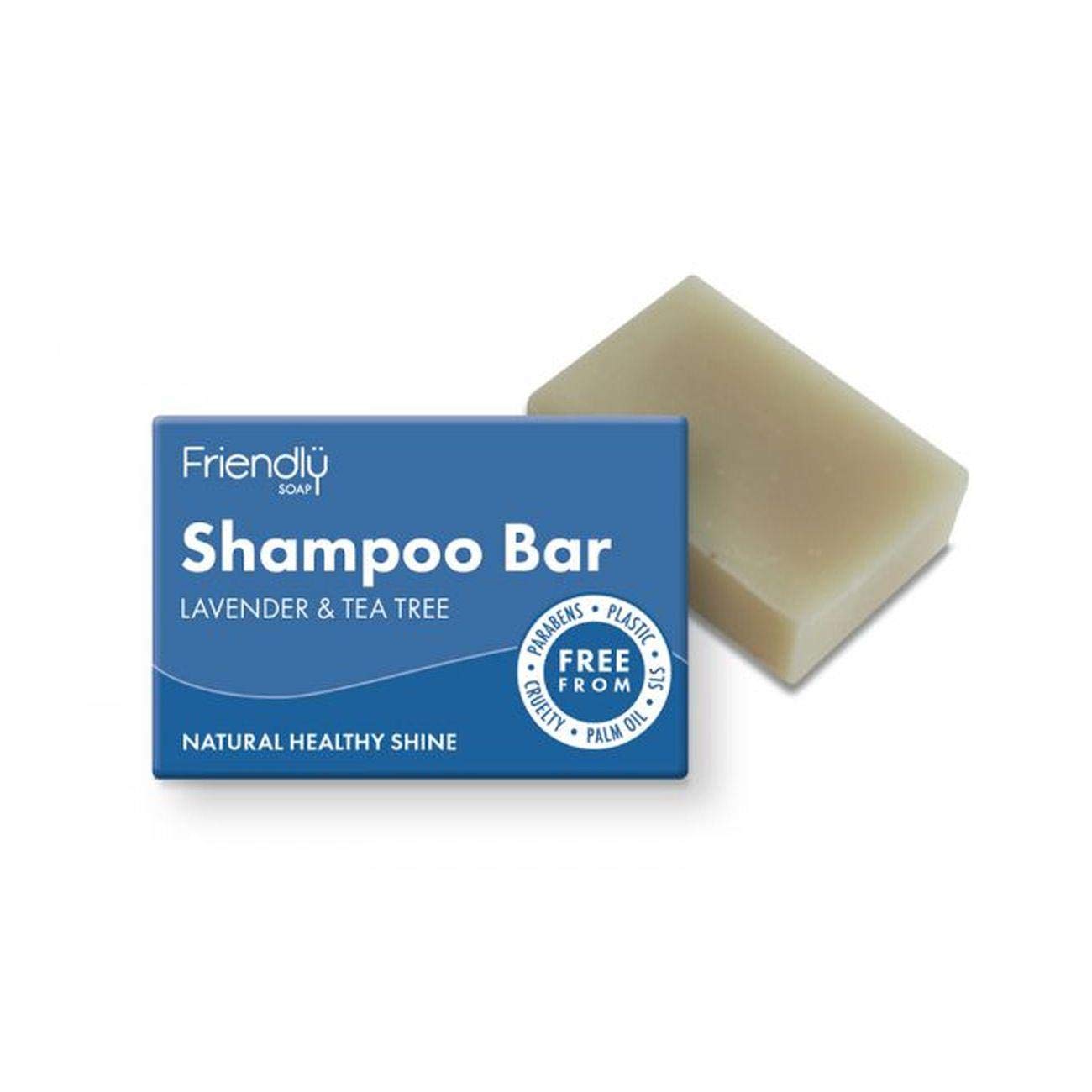 Friendly Soap - 2 barras de champú natural de lavanda y árbol de té, 95 g