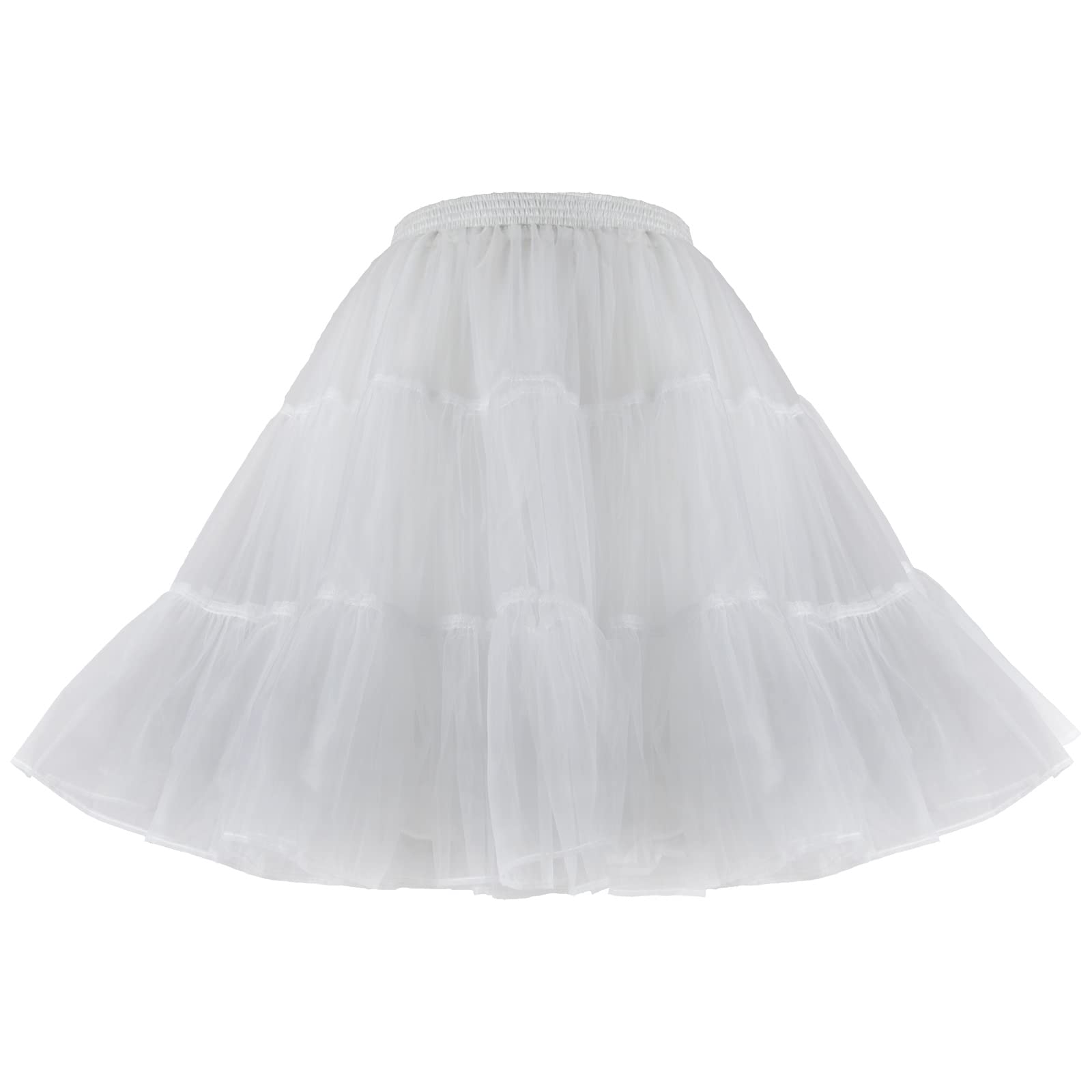 CHERRY LOVE Falda plisada acampanada de tul por encima de la rodilla estilo años 50S vintage con volantes