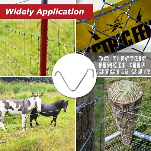 BEIYI T-Post Clips 500Pcs T-Post with 2 Pack Fence Wire Twister, Wire Clips for Barbed Wire Securing Wire Park Fence Galvanized Steel Fence Clips Convenient Pre-Cut Wire Ties by BEIYI - Image 6