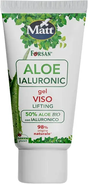 Gel Viso Aloe Ialuronic - Crema Viso con Aloe Vera Bio Effetto Lifting Idratante 50 ml