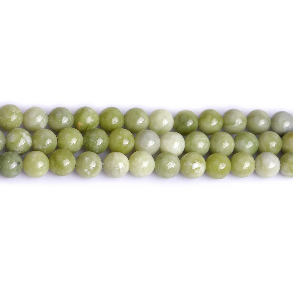 GEM-Inside Natural 8mm Green Beads Canada Jade Stone Gemstone Semi Precious Round Beads for Jewellery Making - Image 3