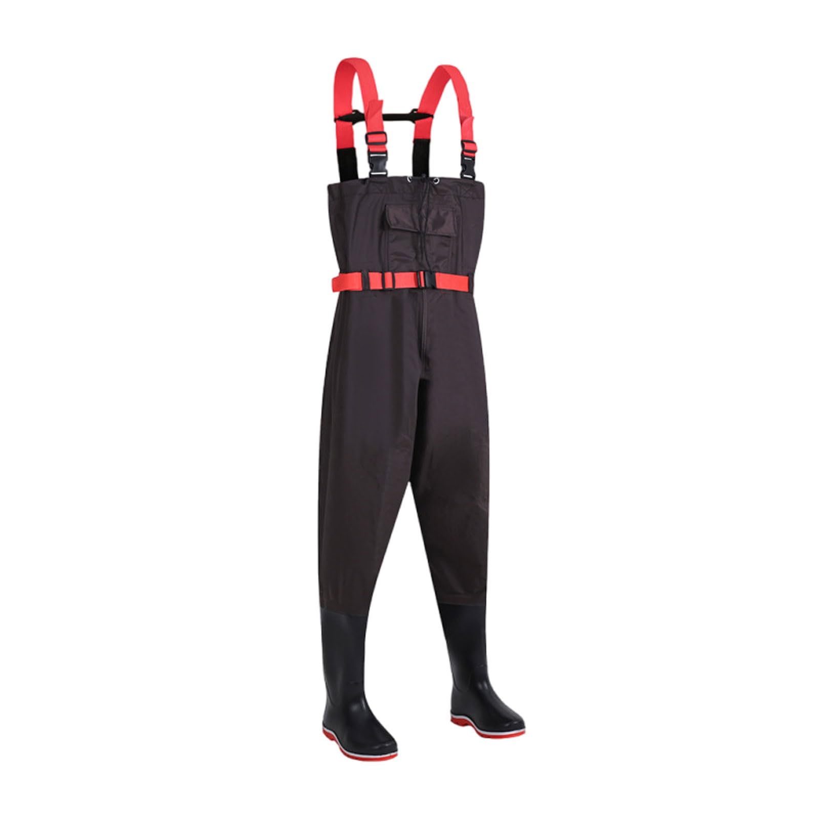Waders de Poitrine de Chasse avec Bottes,Pêche Waders Cuissardes,Waders de Poitrine de pêche,Waders Peche Homme,imperméable,Respirant,pêcher sur l'eau,pour Pêche et Chasse avec Poche