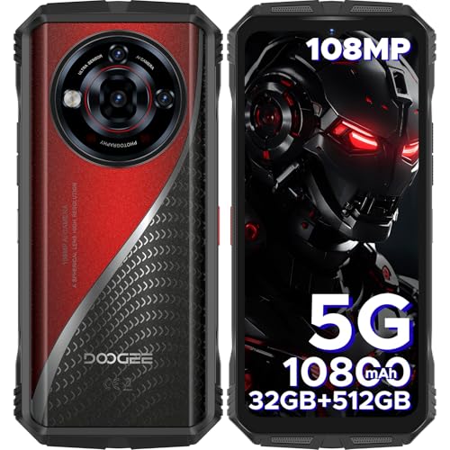 DOOGEE S118 Pro 2026 Rugged Phone 5G,10800mAh(33W) 32GB+512GB/2TB Rugged Smartphone Unlocked,DDR5,6.6''FHD+120Hz Cell Phone,108MP+20MP Night Vision,Dual SIM/Dual Unlock/NFC/GPS/OTG/WiFi 6